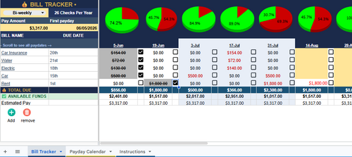 Bill Tracker for Google Sheets | Unlimited Entries & Fully Customizable