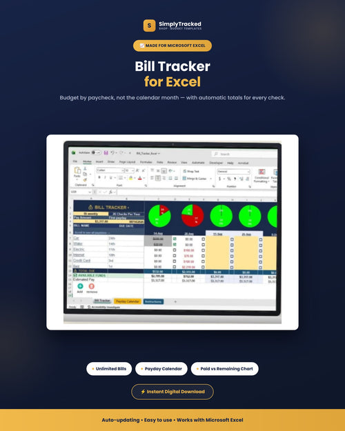 Bill Tracker for Excel - hero image
