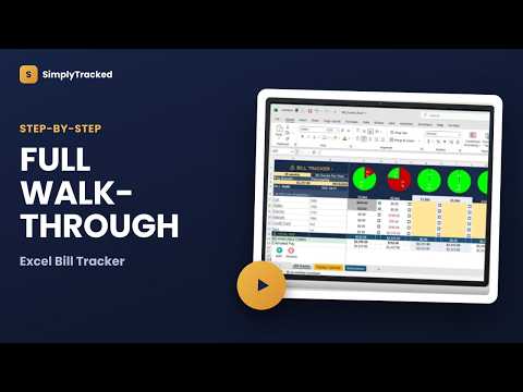 Excel Bill Tracker Template — Full Walkthrough